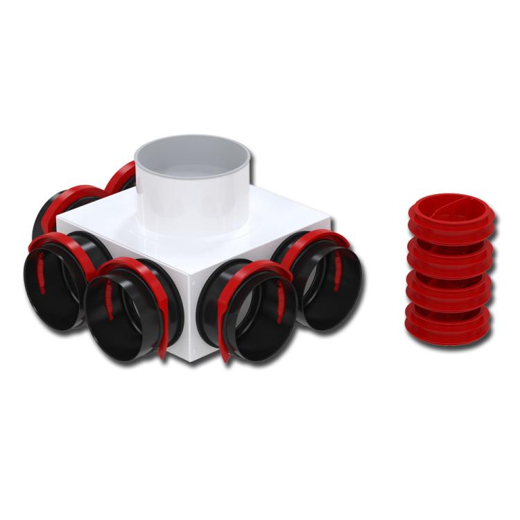 ComfoCube CT 220 Verdeelkast DN125-6xDN90-RLC