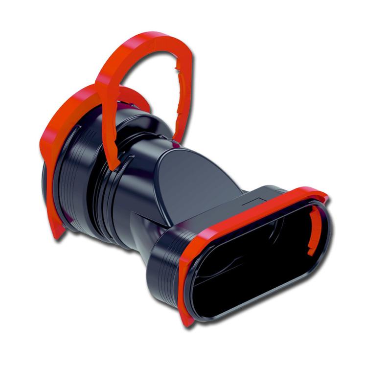 ComfoFit - Rechte overgang DN90/flat 51 - RLC