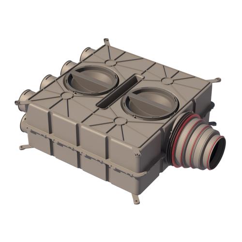 Universele luchtverdeelkast DB808 125-200 met 8 aansluitingen