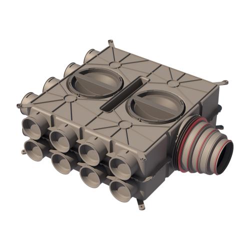 Universele luchtverdeelkast DB816 125-200 met 16 aansluitingen