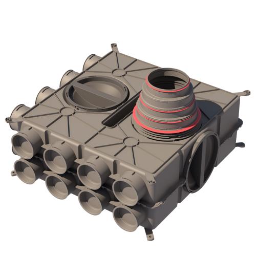 Universele luchtverdeelkast DB816 125-200 met 16 aansluitingen