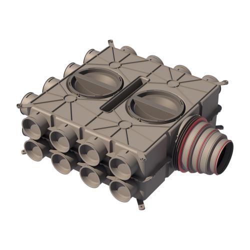 Universele luchtverdeelkast DB824 125-200 met 24 aansluitingen